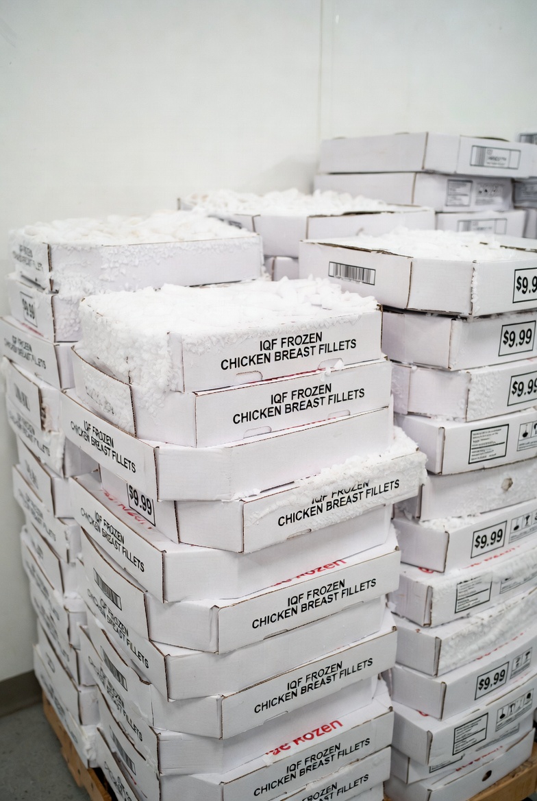 Bulk frozen chicken boxes