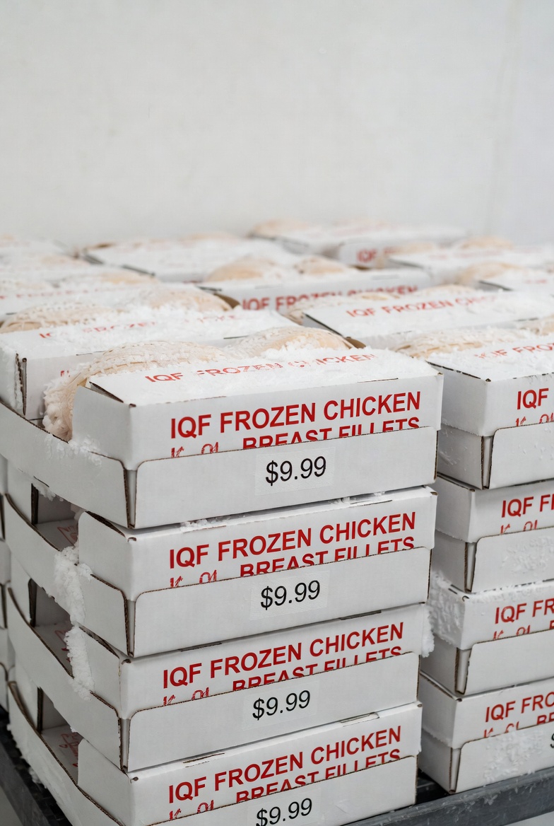 Bulk frozen chicken boxes