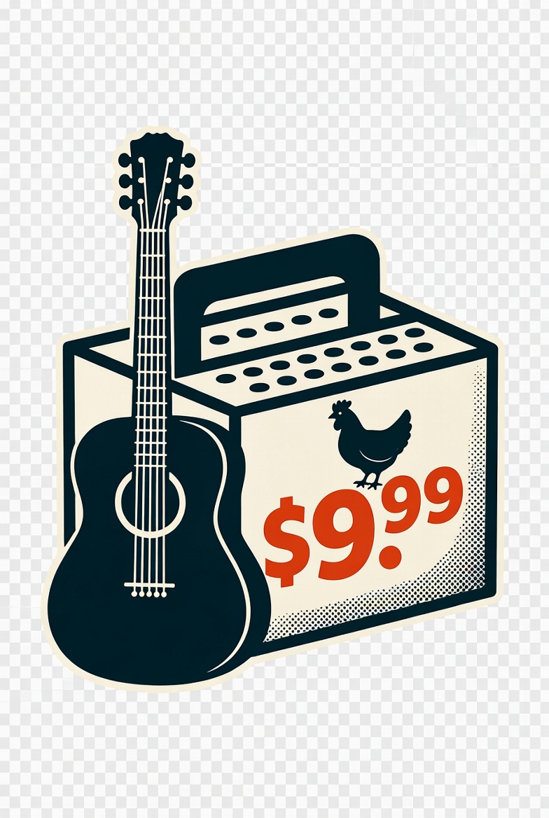 ArtIsFinishing Logo – Guitar meets Frozen Chicken Box